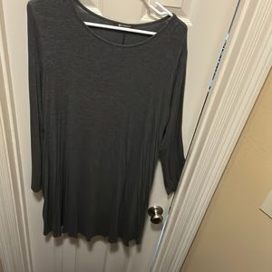 Charcoal grey tshirt dress with pockets